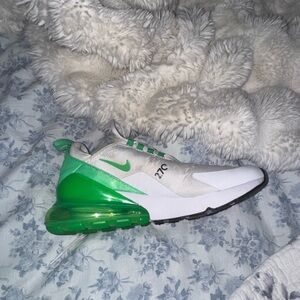 Nike Air Max 270 White and Green Shoes